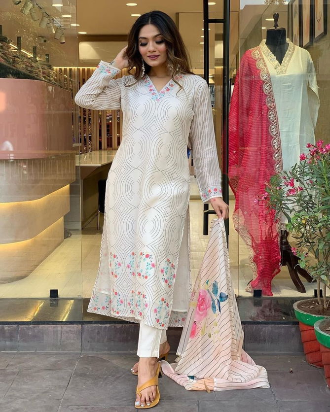 KF Sneha Kalaai Taby Embroidery Kurti With Bottom Dupatta Wholesale Shop in Surat